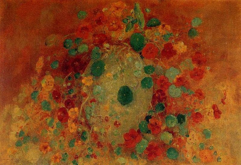 Nasturtiums by Odilon Redon — Oil Painting Reproduction