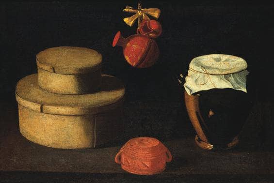 Natureza morta (caixa com potes) by Josefa de Obidos — Oil Painting Reproduction