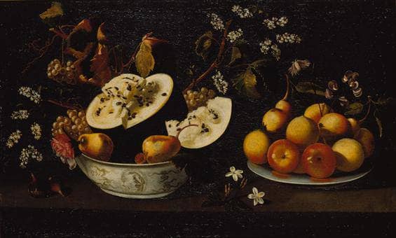 Natureza morta com frutos e flores by Josefa de Obidos — Oil Painting Reproduction
