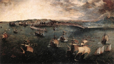 Naval battle in the Gulf of Naples in dining room