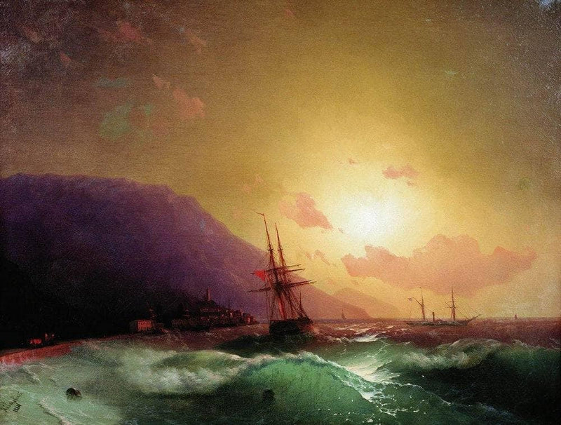 Near coast of Yalta by Ivan Aivazovsky — Oil Painting Reproduction