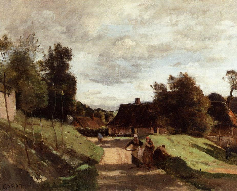 Near the Mill, Chierry, Aisne by Camille Corot — Oil Painting Reproduction