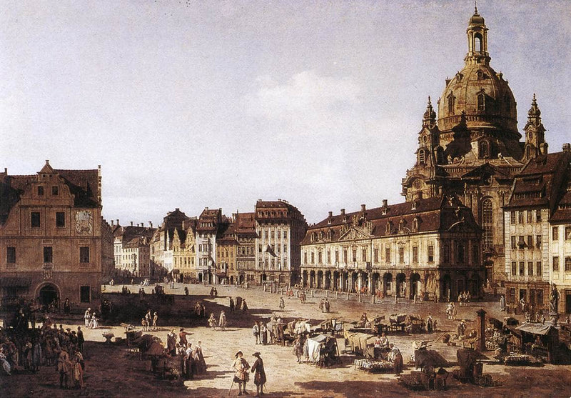 New Market Square in Dresden by Bernardo Bellotto — Oil Painting Reproduction