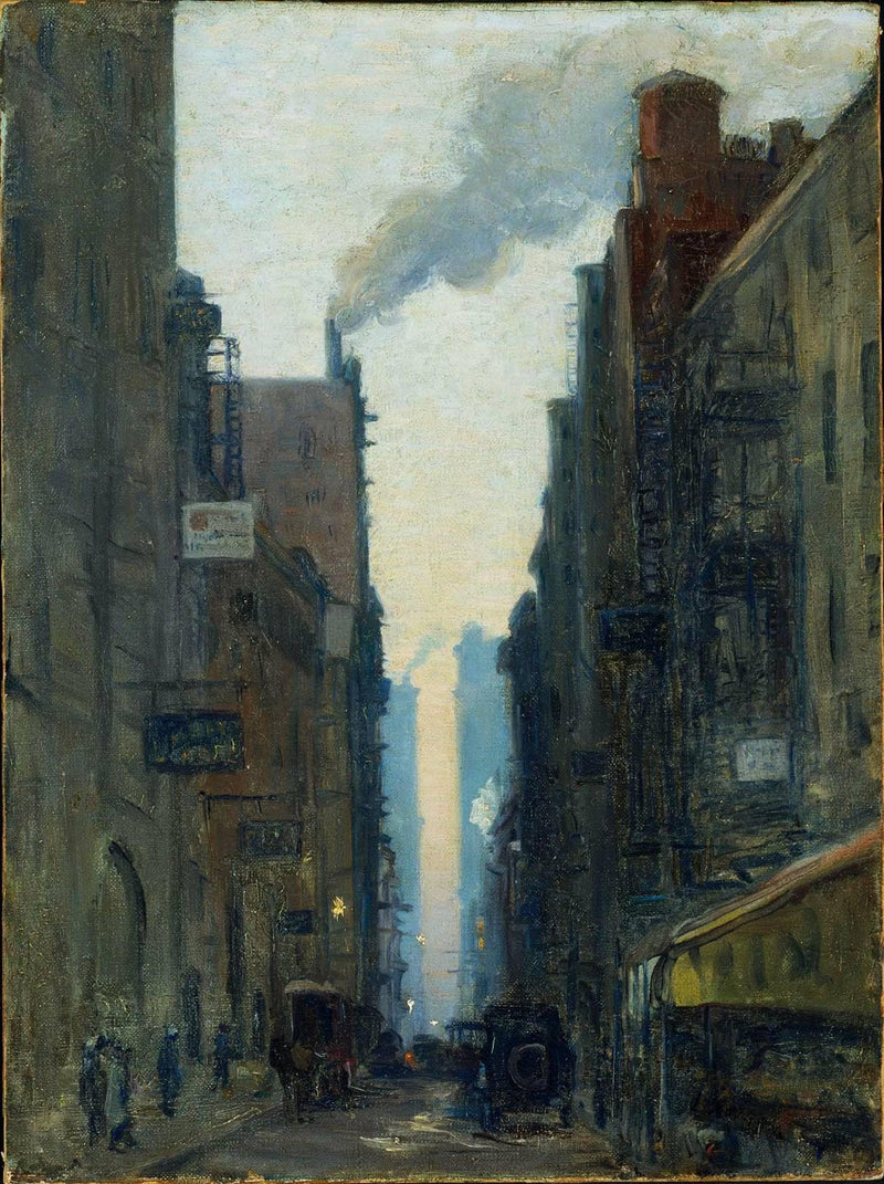 New York Street Scene by Ernest Lawson — Oil Painting Reproduction