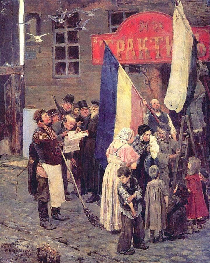 News of the capture of Kars by Viktor Vasnetsov — Oil Painting Reproduction