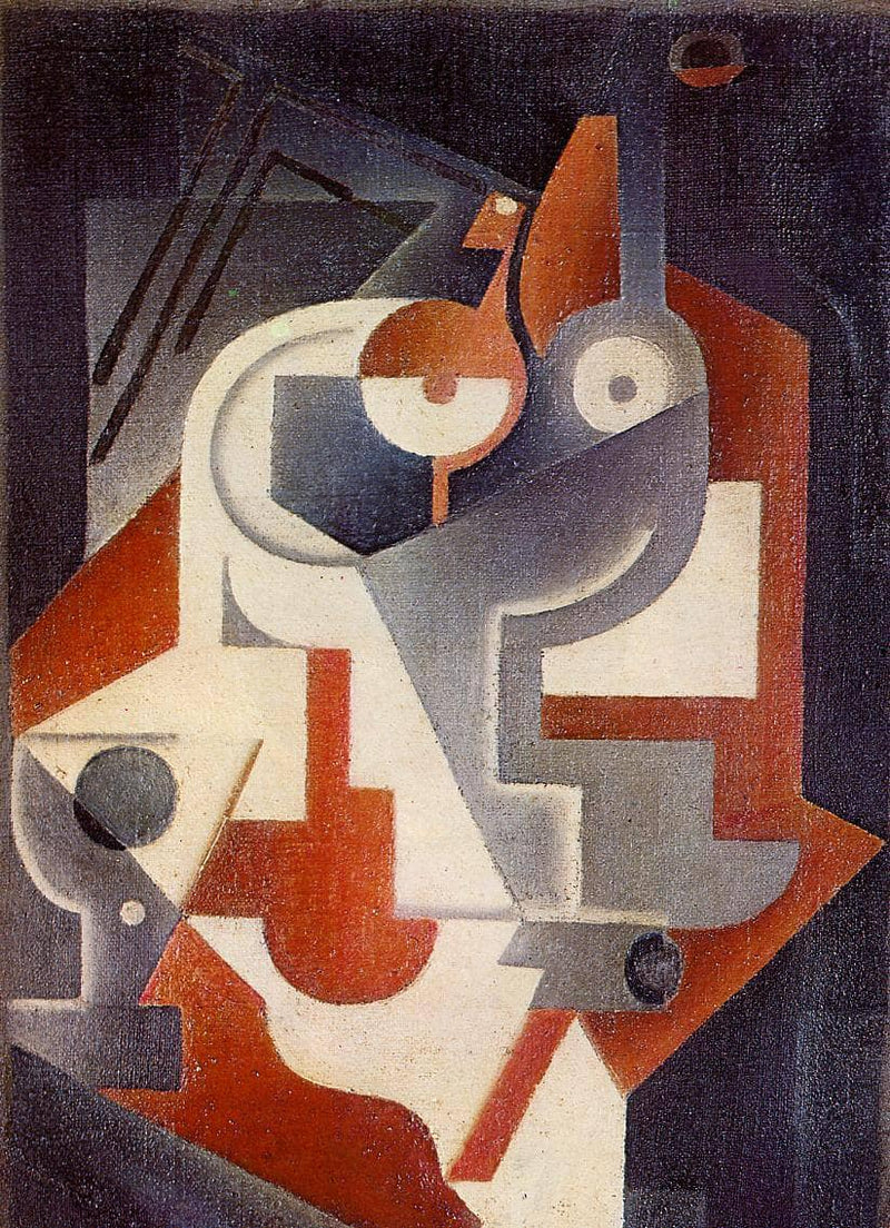 Newspaper, Glass and Pear by Juan Gris — Oil Painting Reproduction