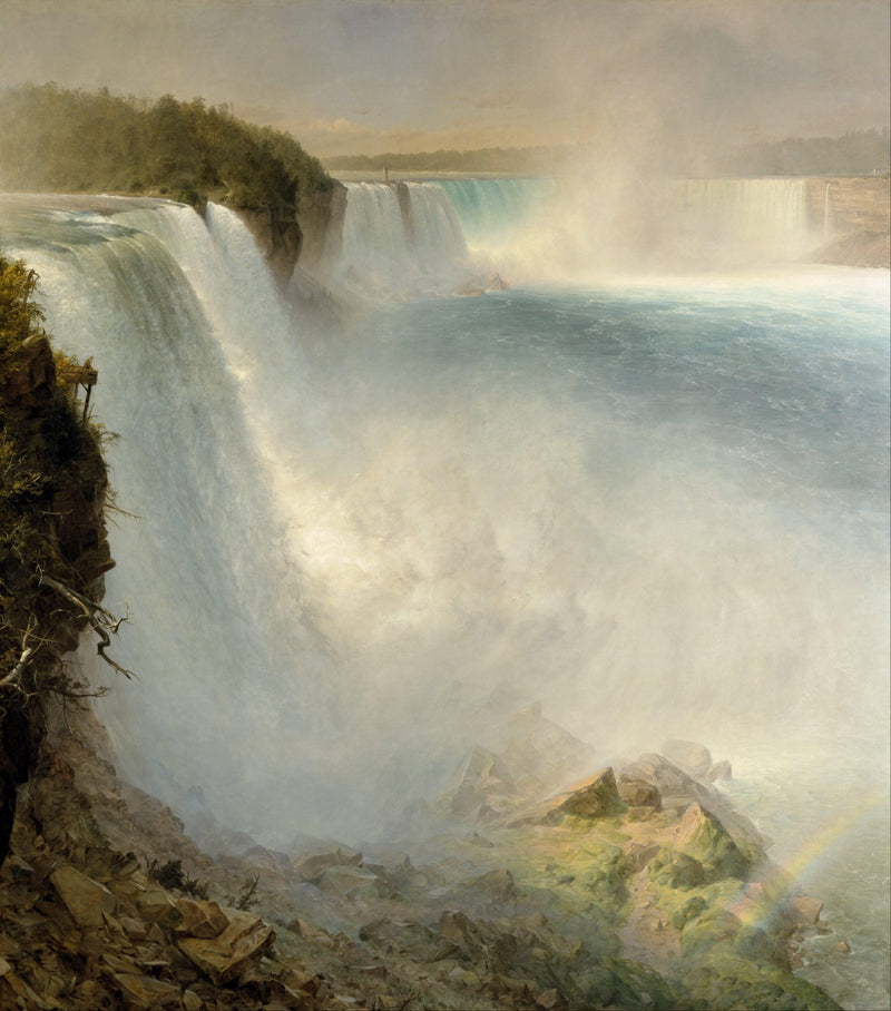 Niagara Falls, from the American Side by Frederic Edwin Church — Oil Painting Reproduction
