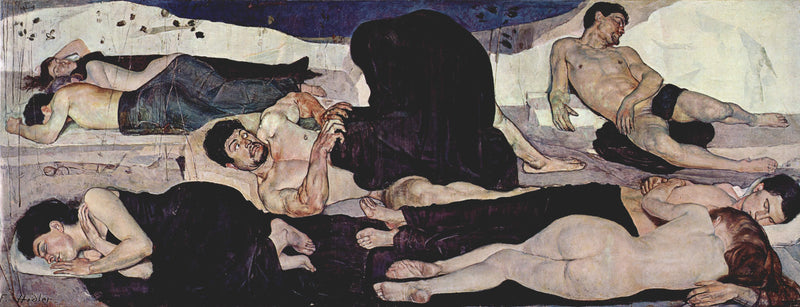 Night by Ferdinand Hodler, Oil Painting Reproduction
