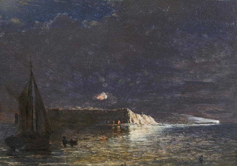 Night Bombardment, Dec. 10, 1864 by Conrad Wise Chapman — Oil Painting Reproduction
