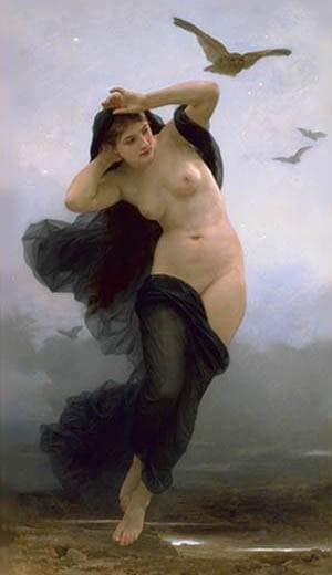 Night by William-Adolphe Bouguereau — Oil Painting Reproduction