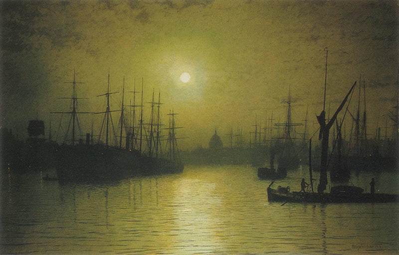 Nightfall on the Thames by John Atkinson Grimshaw — Oil Painting Reproduction