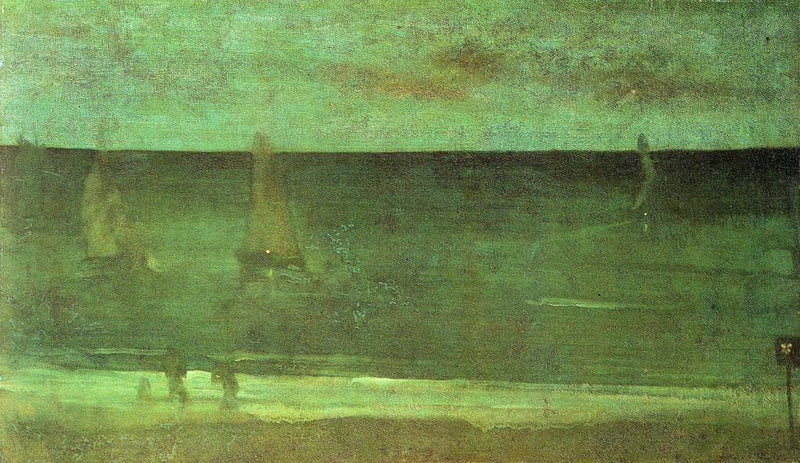 Nocturne: Blue and Silver - Bognor by James McNeill Whistler — Oil Painting Reproduction