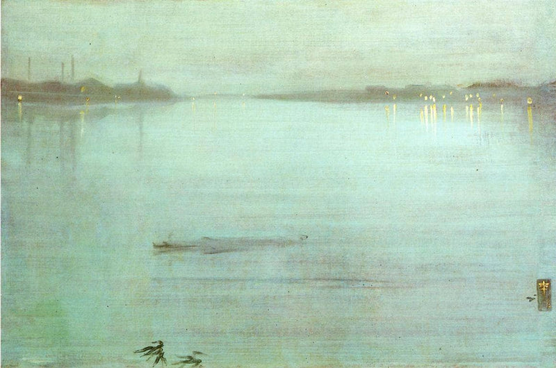 Nocturne, Blue and Silver: Chelsea by James McNeill Whistler — Oil Painting Reproduction