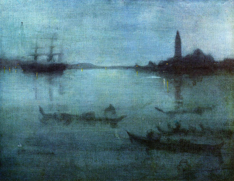 Nocturne in Blue and Silver, The Lagoon, Venice by James McNeill Whistler — Oil Painting Reproduction