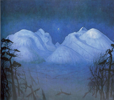 Noite de inverno em Rondane in bedroom