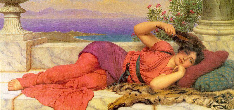 Noon Day Rest by John William Godward, Oil Painting Reproduction