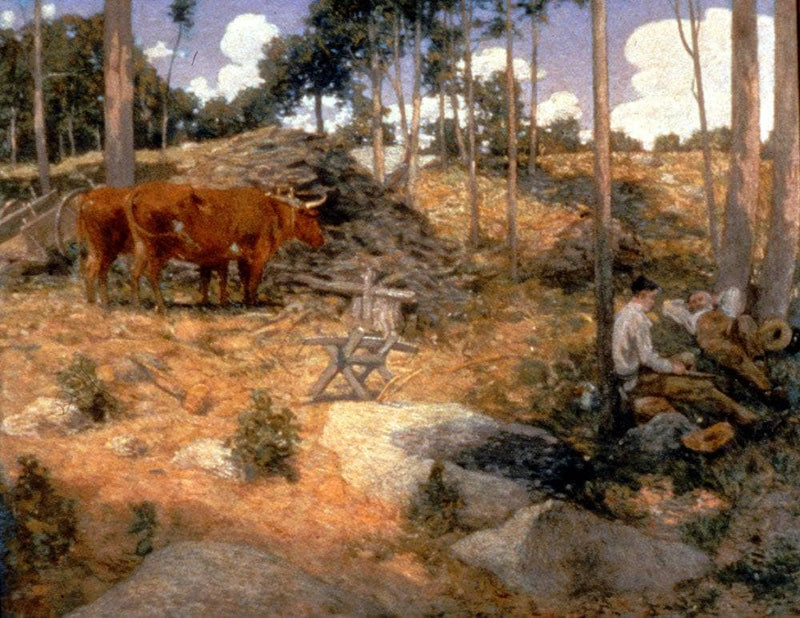 Noonday Rest in New England by Julian Alden Weir — Oil Painting Reproduction