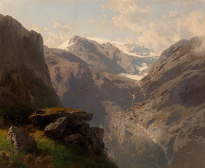 Norwegian Highlands, Loerdals Fjord in entryway