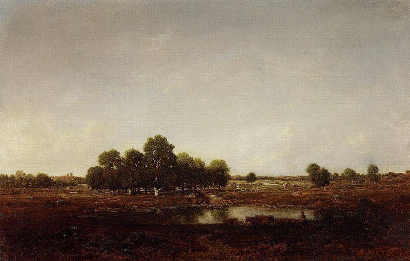 Marsh Land by Theodore Rousseau — Oil Painting Reproduction