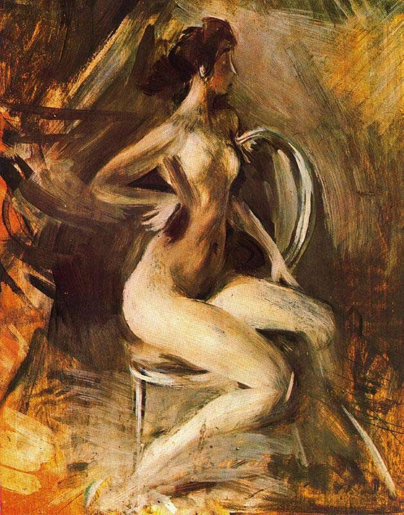 Snappy nudine by Giovanni Boldini — Oil Painting Reproduction
