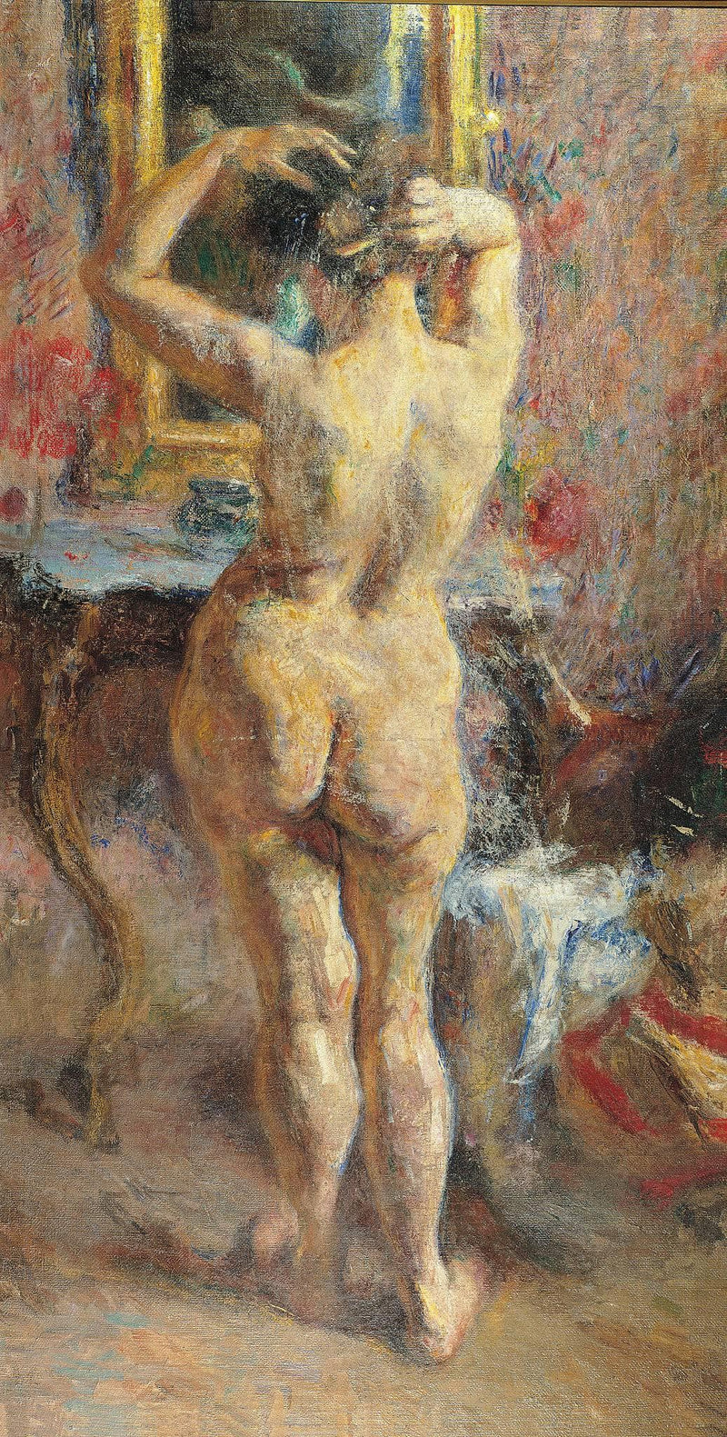 Nude from behind by Umberto Veruda — Oil Painting Reproduction