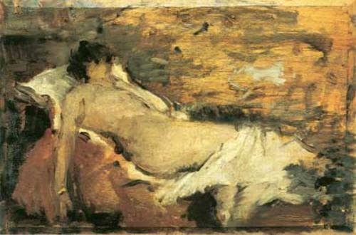 Nude of a woman by Silvestro Lega — Oil Painting Reproduction