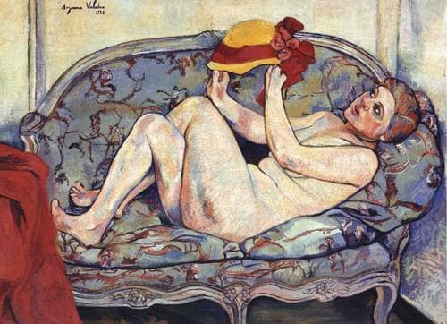 Nude Reclining on a Sofa by Suzanne Valadon — Oil Painting Reproduction