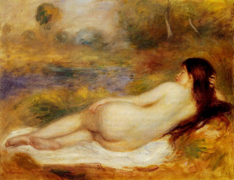 Nude Reclining on the Grass by Pierre-Auguste Renoir — Oil Painting Reproduction