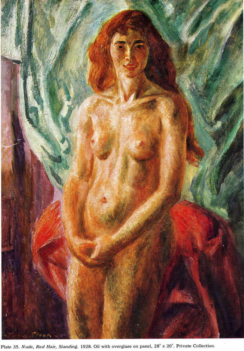 Nude, Red Hair, Standing by John French Sloan — Oil Painting Reproduction