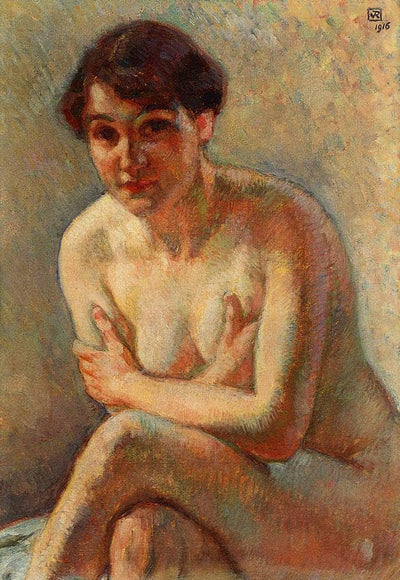 Nude Woman in living room