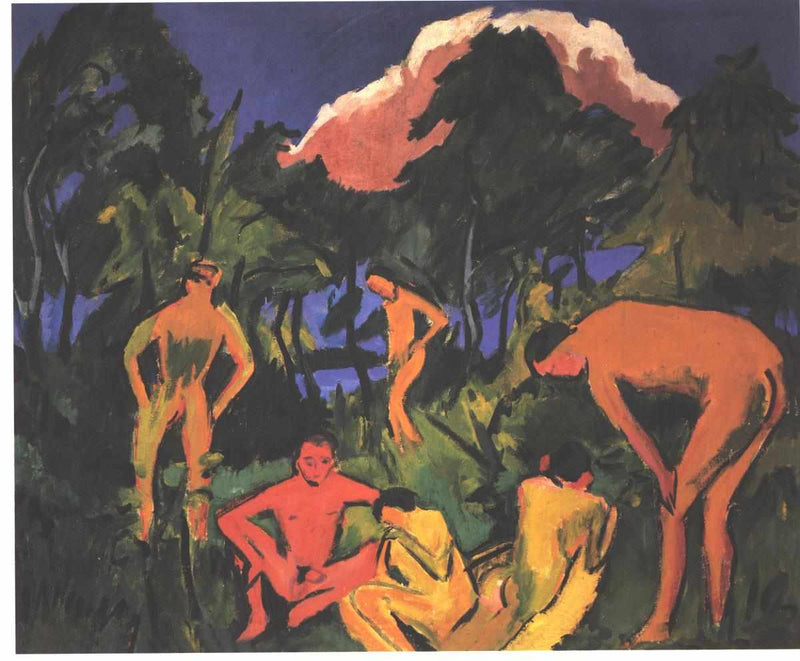 Nudes in the Sun by Ernst Ludwig Kirchner — Oil Painting Reproduction