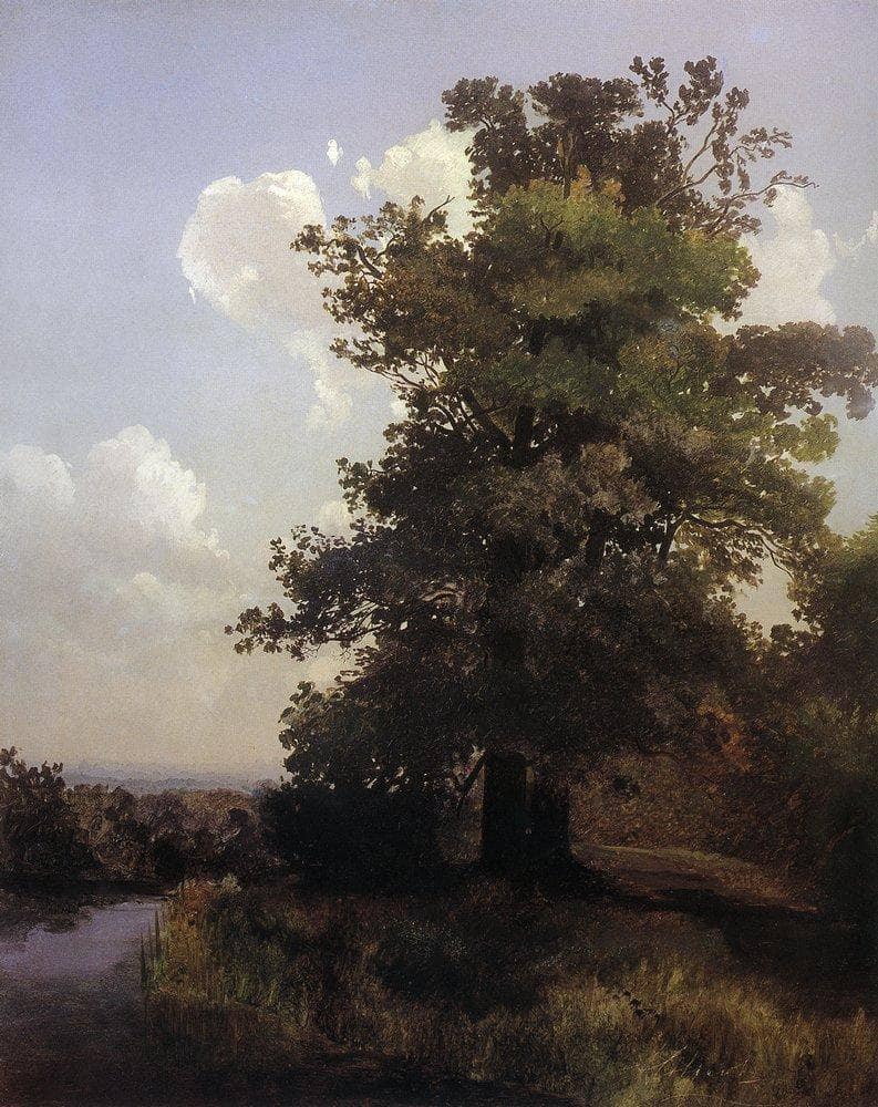 Oaks by Aleksey Savrasov — Oil Painting Reproduction