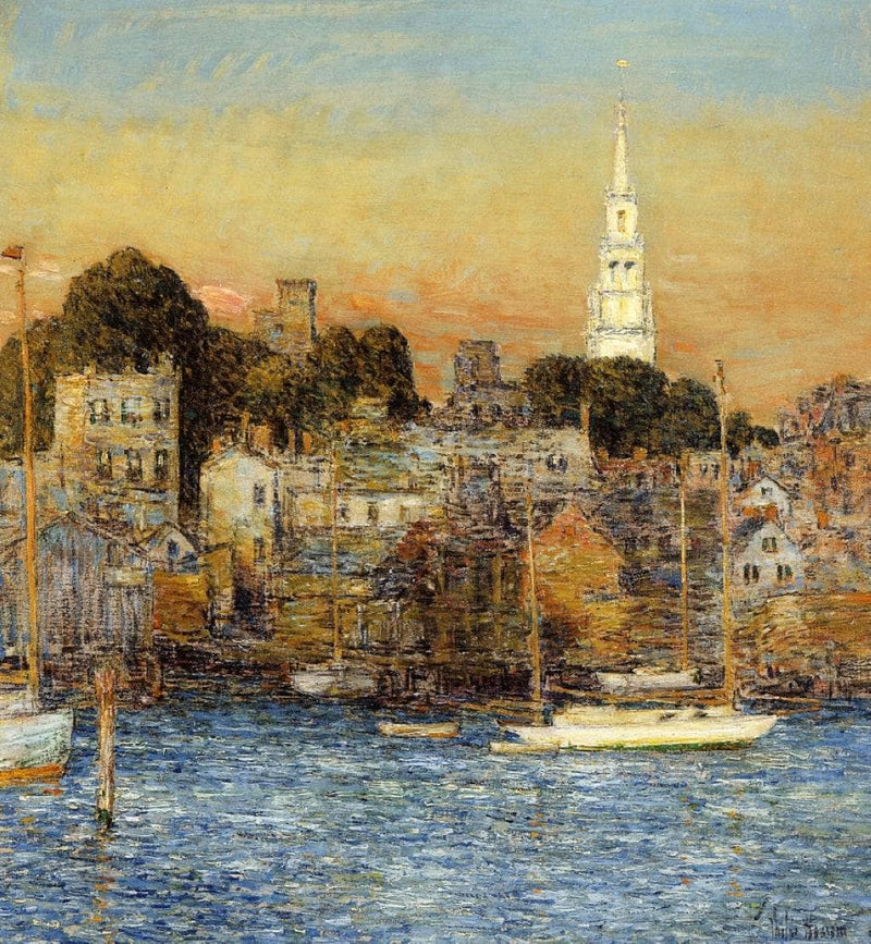 October Sundown, Newport by Childe Hassam — Oil Painting Reproduction