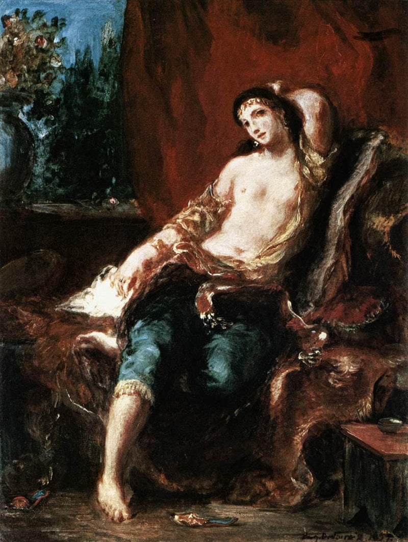 Odalisque by Eugene Delacroix — Oil Painting Reproduction