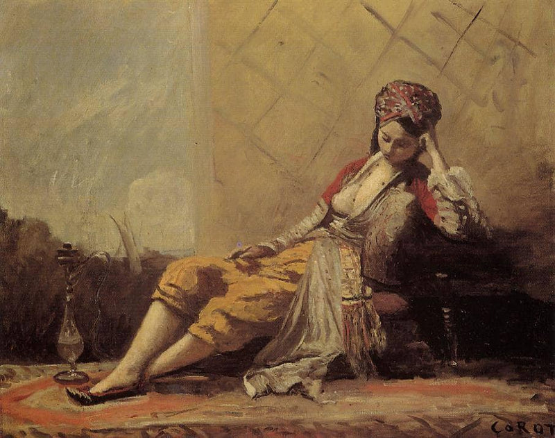 Odalisque by Camille Corot — Oil Painting Reproduction
