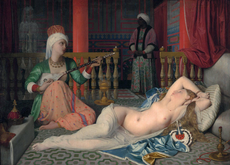 Odalisque with Slave by Jean Auguste Dominique Ingres — Oil Painting Reproduction