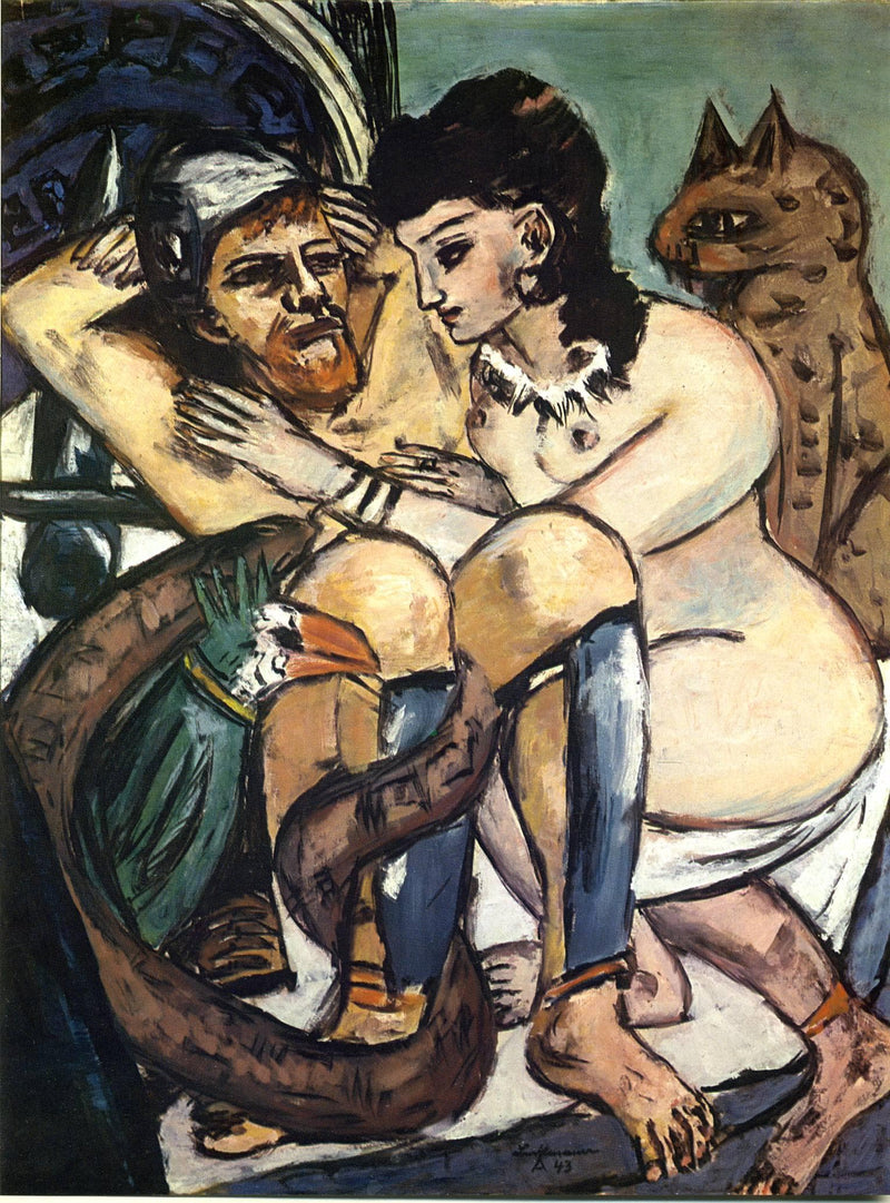 Odysseus and Calypso by Max Beckmann — Oil Painting Reproduction