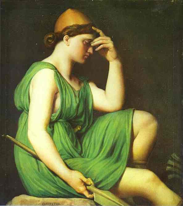 Odysseus. Study for the Triumph of Homer by Jean Auguste Dominique Ingres — Oil Painting Reproduction