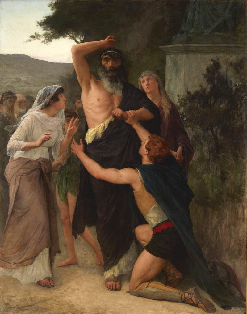Oedipus curses his son Polynices by Émile Friant — Oil Painting Reproduction