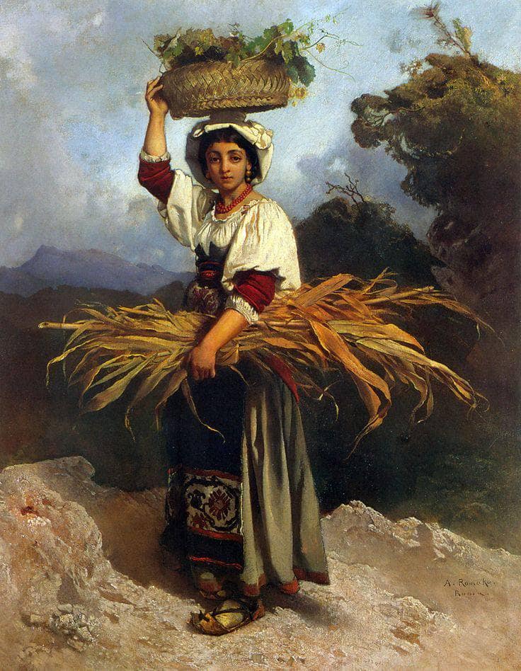 Off to the market by Anton Romako — Oil Painting Reproduction