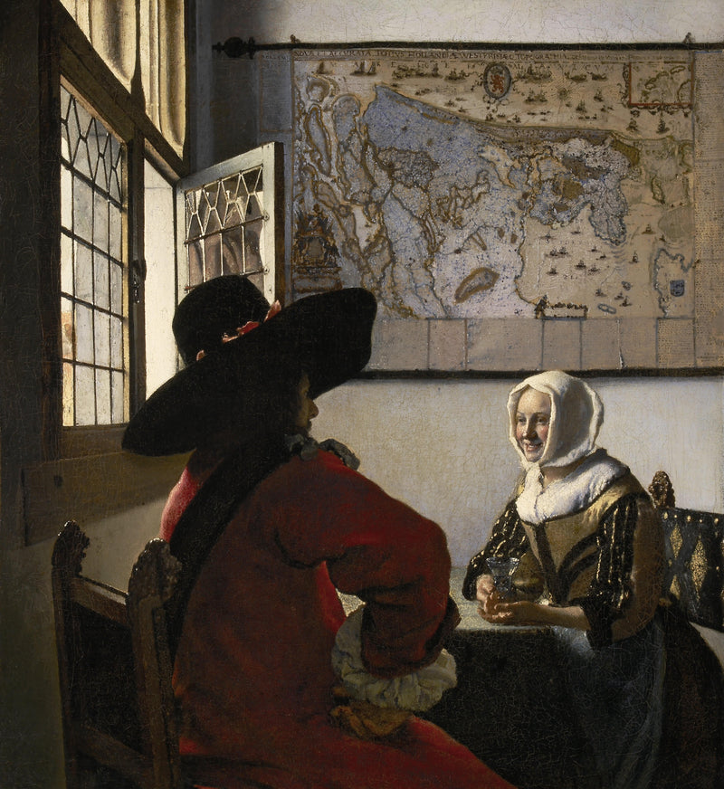 Officer and Laughing Girl by Johannes Vermeer — Oil Painting Reproduction