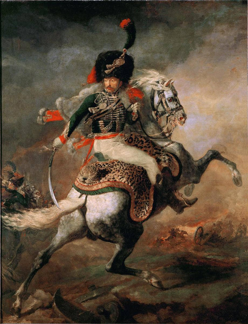 Officer of the Chasseurs Charging on Horseback (Charging Hussar) by Théodore Géricault — Oil Painting Reproduction