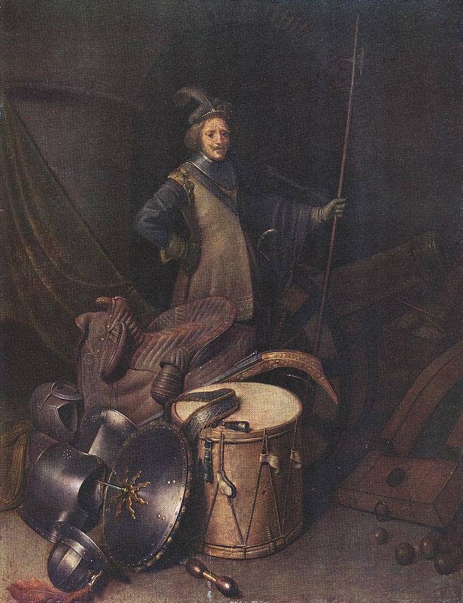 Officer of the Marksman Society in Leiden by Gerrit Dou — Oil Painting Reproduction