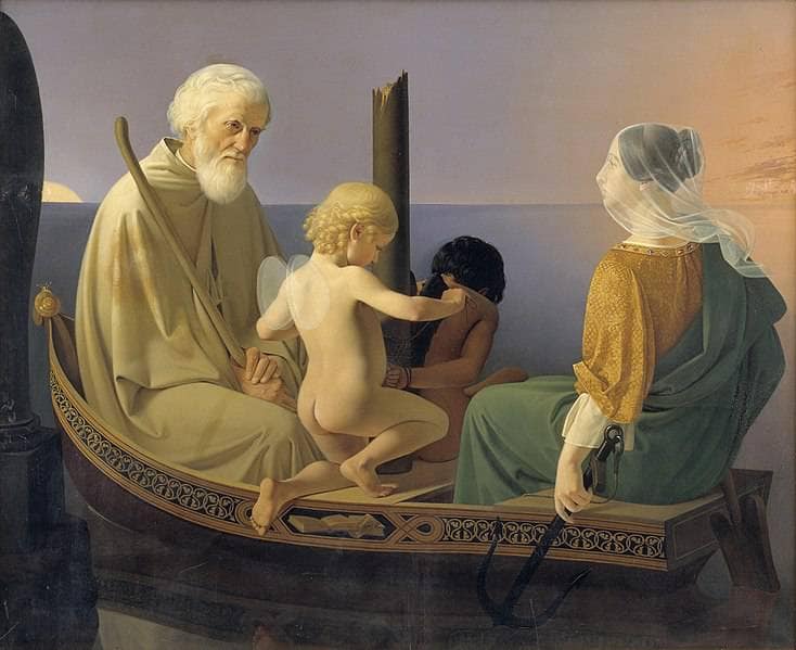 Old Age. From the series: The Four Ages of Man by Ditlev Blunck — Oil Painting Reproduction