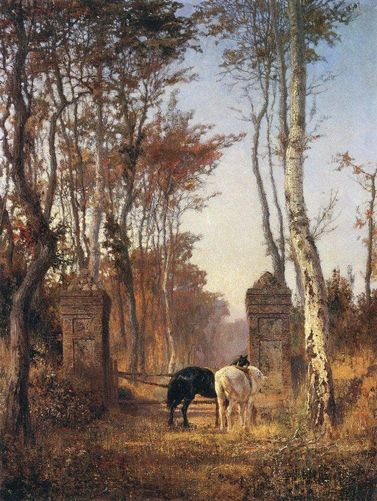 Old Gates. Normandy. by Vasily Polenov — Oil Painting Reproduction