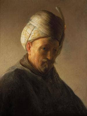 Old man with turban by Rembrandt — Oil Painting Reproduction