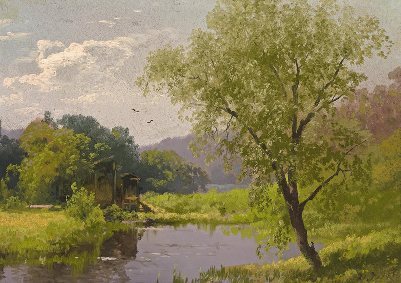 Old Mill by Hermann Ottomar Herzog — Oil Painting Reproduction