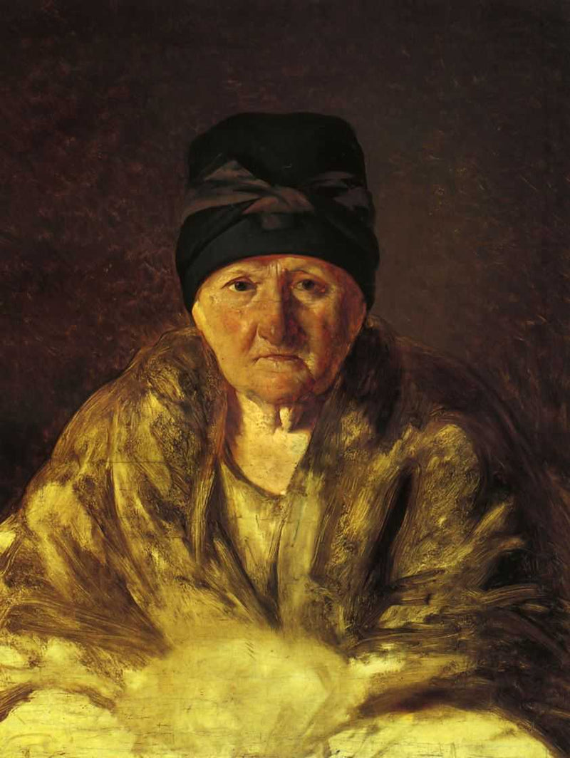 Old Nurse in Shlychkov by Alexey Venetsianov — Oil Painting Reproduction