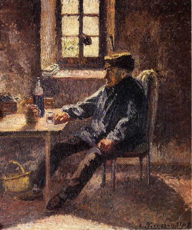 Old Winegrower in Moret by Camille Pissarro — Oil Painting Reproduction