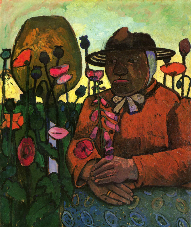 Old Woman from the Poorhouse in the Garden by Paula Modersohn-Becker — Oil Painting Reproduction